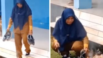 Viral Seorang Guru Bakar Sepatu Murid Gara-gara Tak Taat Aturan, Netizen: Cukup Sanksi Saja