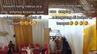 Viral 'Unboxing' Amplop Kondangan Langsung di Acara Pernikahan, Netizen: Tidak Etis