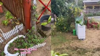 Viral Ibu-ibu Sulap Kulkas, Mesin Cuci, sampai WC Jadi Pot Tanaman: 'Tukang Rongsok Menangis Lihat Ini'