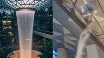 Viral Atap Terminal 3 Bandara Soetta Bocor, Netizen: Wahana Air Terjun Gak Cuma Ada di Changi