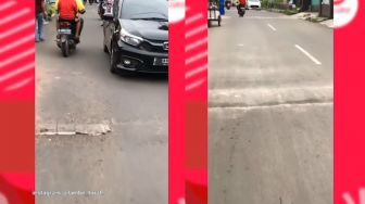 Bener-bener Gabut! Pengendara Motor Ini Review Polisi Tidur Sepanjang Perjalanan, Totalnya Ada 45 Buah