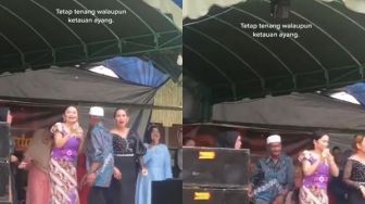 Lagi Joget Bareng Penyanyi di Panggung, Bapak-bapak Ini Langsung Didatangi Istri: Ketahuan Ayang