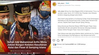 Minta ke Jokowi, Sultan Adji Muhammad Arifin Mau Kedaton Kesultanan Kutai dan Paser Sebelahan dengan Istana Negara IKN