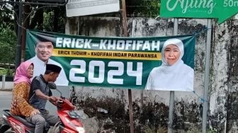 Pilpres Masih Dua Tahun Lagi, di Jember Bertebaran Poster Erick-Khofifah 2024