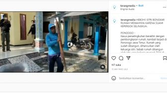 Terjadi Lagi, Istri di Ponorogo Bongkar Rumah Gegara Suami Selingkuh, Warganet: Kumat!