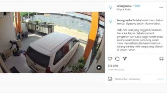 Viral Sekelompok Pemulung Kompak Curi AC Baru di Garasi Rumah, Aksinya Terekam CCTV