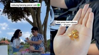 Kaum LDR-Jomblo Minggir Dulu! Viral Pasangan Nabung 20 Ribu Tiap Kali Ketemuan, Kini Bisa Beli Emas 21 Gram