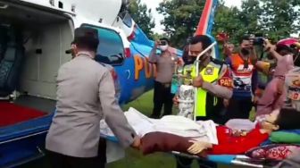 Tepati Janji, Kapolri Jenderal Listiyo Sigit Jemput Sinta Aulia Menggunakan Helikopter