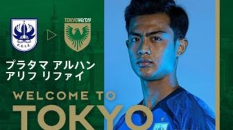 Tokyo Verdy Menang, Bendera Merah Putih Berkibar, Nama Pratama Arhan Disebut