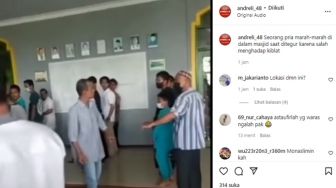 Viral Video Pria Bikin Ricuh di Dalam Masjid, Tak Terima Ditegur karena Salah Kiblat, Warganet Dibuat Geram