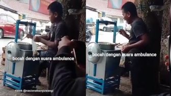 Bocah Penjual Siomay Tirukan Suara Ambulans, Mirip Banget!