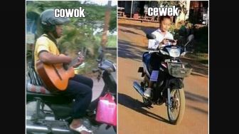 Deretan Beda Kebiasaan Pemotor Cowok vs Cewek ketika Melintas di Jalan, Bikin Ngakak