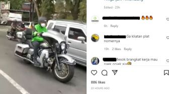 Viral Driver Ojol Pakai Moge, Warganet: Motor Doang Bagus Orderane Gak Ono