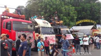 Aksi Demo Sopir Truk Juga Terjadi di Temanggung, Tolak Kebijakan ODOL