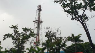 Dihantam Angin, Menara TVRI Palembang Patah