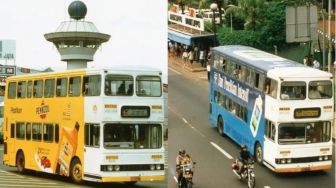 Potret Bus Tingkat di Jalanan Ibu Kota Jakarta Bikin Nostalgia, Punya Kenangan?