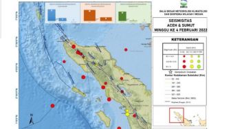 Dalam Sepekan 24 Kali Gempa Guncang Sumut dan Aceh