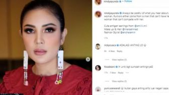 Nindy Ayunda Tampil Nyentrik dengan Anting dari Alat Tes Swab, Netizen Beri Pujian: Unik Banget