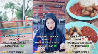 Unik! Bumil ini Ceria Usai Hasrat Ngidam Makanan di Kantin Sekolah Tercapai, Warganet: Gemas Banget!