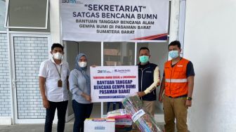 Jamkrindo Salurkan Bantuan untuk Korban Gempa Sumbar