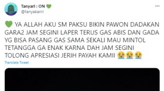 Tak Bisa Pasang Gas, Pasutri Kelaparan Tengah Malam Auto Bikin Pawon Dadakan, Publik: Lucu, Film India Kalah