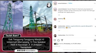 Viral, Masjid di Jalan Pangeran Antasari Samarinda Pasang 13 Toa Sekaligus, Warganet Ramai Memuji: Marbotnya Anak Punk
