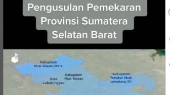 Usulan Pemekaran 8 Kabupaten/Kota Jadi Sumatera Selatan Barat Viral, Warganet Cenderung Mendukung