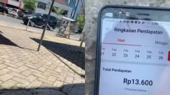 Curhat Driver Ojol Baru Dapat Rp 13 Ribu, Minumannya Bikin Salfok: Susah Penting Elite