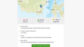 Gempa M 4,5 Serang Daratan Paser Dekat IKN Nusantara, BMKG Beri Peringatan: Hati-hati Gempa Bumi Susulan