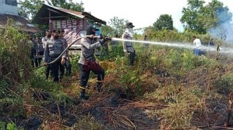 Sedang Patroli, Petugas Temukan Kebakaran Lahan Seluas 1 Hektare, Api Sudah Mendekat ke Rumah Warga