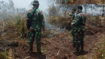 Hampir 35 Hektare Lahan Gambut di Kubu Raya Terbakar, Lanud Supadio dan Tim Siaga Cegah Bencana Kabut Asap Meluas