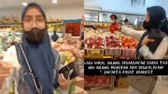 Viral Ibu-ibu Ngamuk Pelanggan Bawa Anjing di Swalayan, Satpam Didamprat