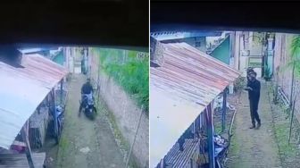 Bukti Penampilan Tak Menjamin, Pria Ini Terekam Lagi Maling Ayam dengan Pakaian Rapi Naik Motor Keren