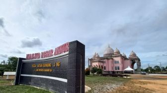 Dapat Dana Hibah, Masjid Pink di Bintan Akan Dipercantik Tahun Ini