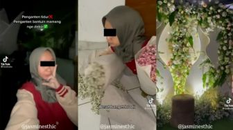 Kelewat Santai, Pengantin Perempuan Ini Malah Begadang Ikut Bantu Pasang Dekorasi Sehari Sebelum Nikah