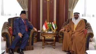 Prabowo Temui Menhan Uni Emirat Arab, Bahas Kerja Sama Produksi Senjata