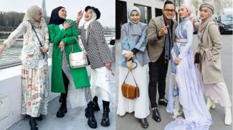 10 Potret Shandy Purnamasari, Ririe Farius dan Mommy ASF di Paris, Trio Hijab Makin Akrab!