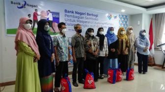 Peringati HUT ke 60, Bank Nagari Bagikan 1.490 Paket Sembako