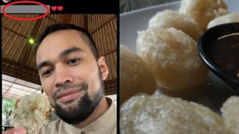 Selfie Sambil Pegang Cireng, Cuitan di Foto Teuku Wisnu Ini Lagi-lagi Bikin Warganet Sakit Perut