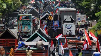 Sopir Truk Surabaya Kembali Demo Tolak Aturan ODOL