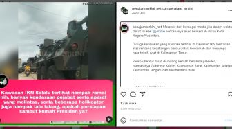 VIRAL! Helikopter Sampai Kendaraan Darat Pejabat Banyak Lalu Lalang ke IKN Nusantara, Warganet: Segitunya Pang