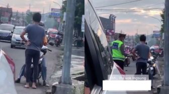 Pria Tegur Pelajar yang Menyerempet Mobilnya, Tiba-tiba Datang Polisi Lakukan Aski Tak Terduga, Tuai Pujian