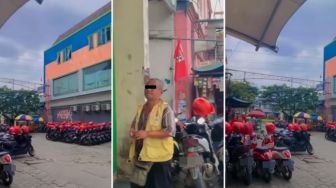 Terniat! Viral Juru Parkir Tata Rapi Motor Sampai Bungkus Helm Pakai Kresek Agar Tak Kehujanan, Tuai Pujian Publik