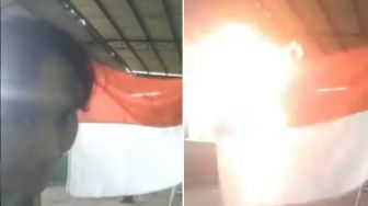 Viral Video Perempuan Karawang Bakar Bendera Merah Putih, Sudah Diamankan Polisi dengan Kondisi Jiwa Tak Stabil