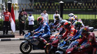 Istana Jelaskan Alasan Jokowi Lepas Masker Saat Foto dan Lepas Rombongan MotoGP Konvoi