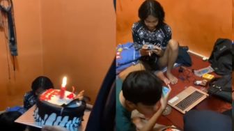 Nyesek! Kasih Kejutan ke Pacar, Bawa Kue Malah Dicuekin Mabar, Warganet: Tumpahin ke Kepalanya Mbak