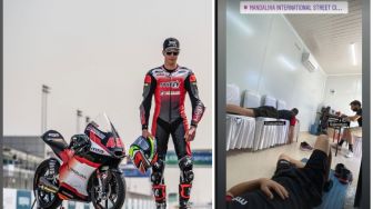 Viral Pembalap Moto3 Ivan Ortola Terciduk Tidur di Kursi Kondangan, Kelihatan Nyaman Banget