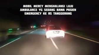 Viral Aksi Arogan Mobil Mewah Mercedes-Benz Halangi Laju Ambulans, Ternyata Pajak Belum Dibayarkan, duh!