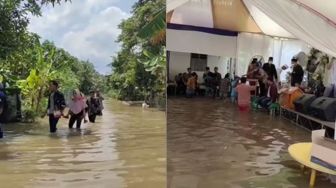 Pantang Batal Meski Rumah Kebanjiran, Pesta Pernikahan Tetap Digelar: Bukti Cinta Takkan Surut