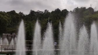 Semakin Lengkap, Taman Rusa Sekupang Batam Kini Berhias Air Mancur